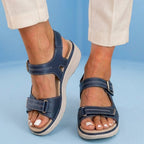 Orthopedic Leather Sport Sandals - Double Buckle Adjustable Straps