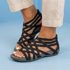 Orthopedic Gladiator Sandals - Multi-Strap Ankle Design