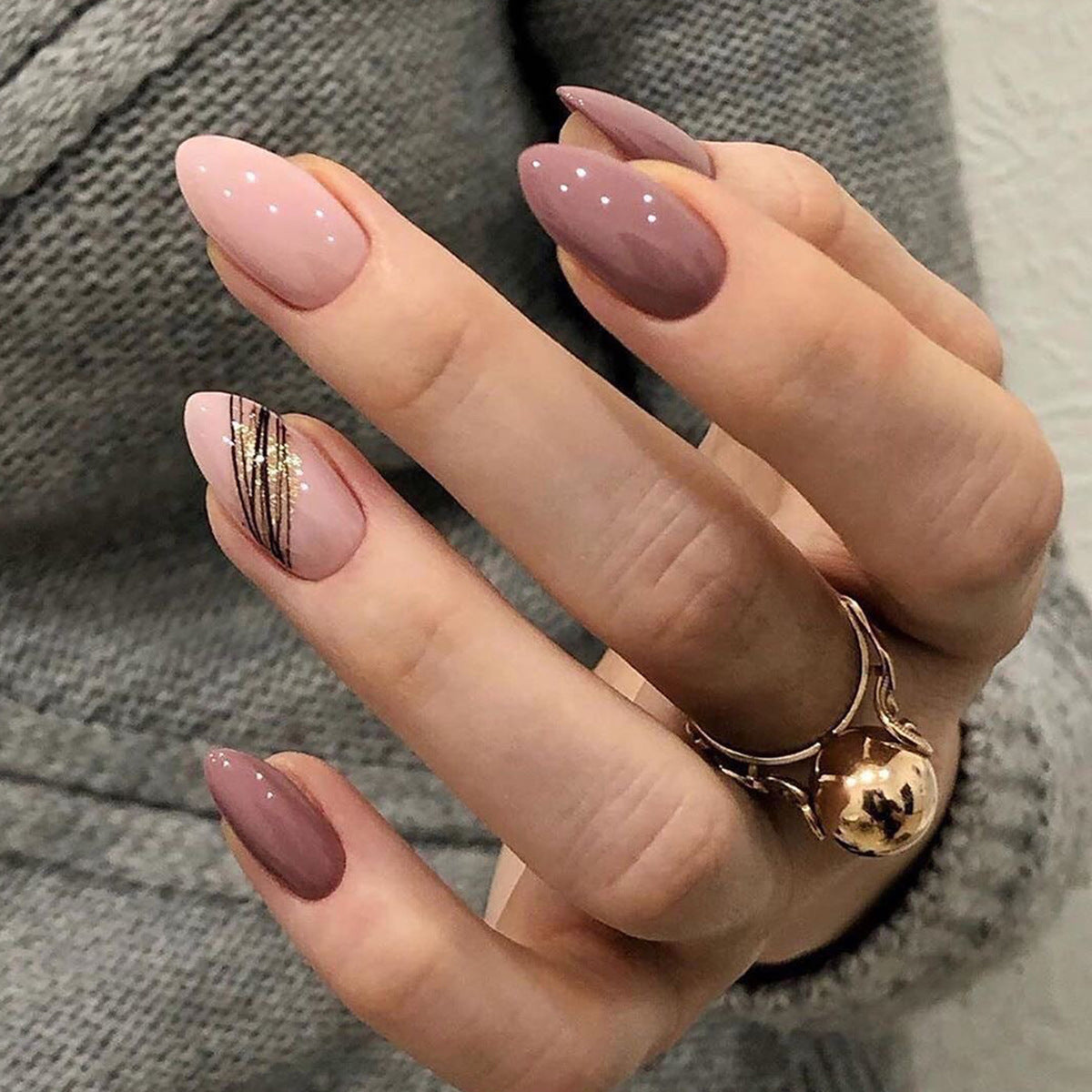 French Fake Nails Set 10 Pieces