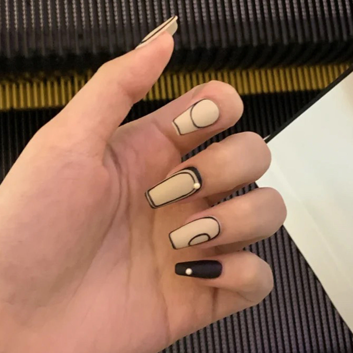 Marble Designer Nail Set 10 Pieces