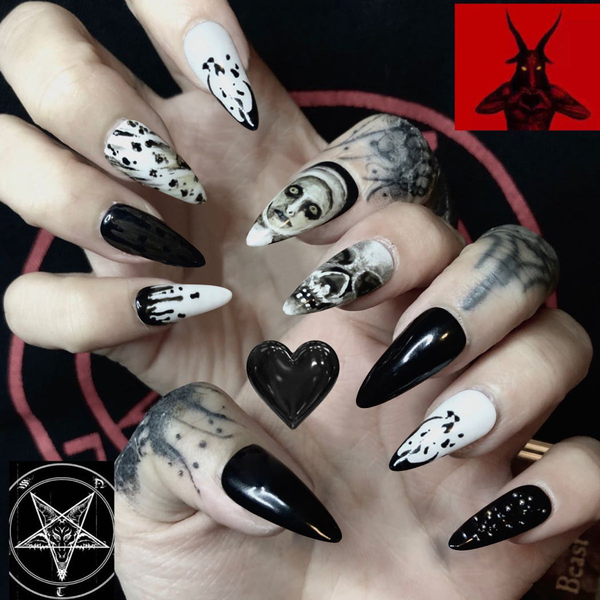 Beautiful Glitter Nail Set 10 Pieces