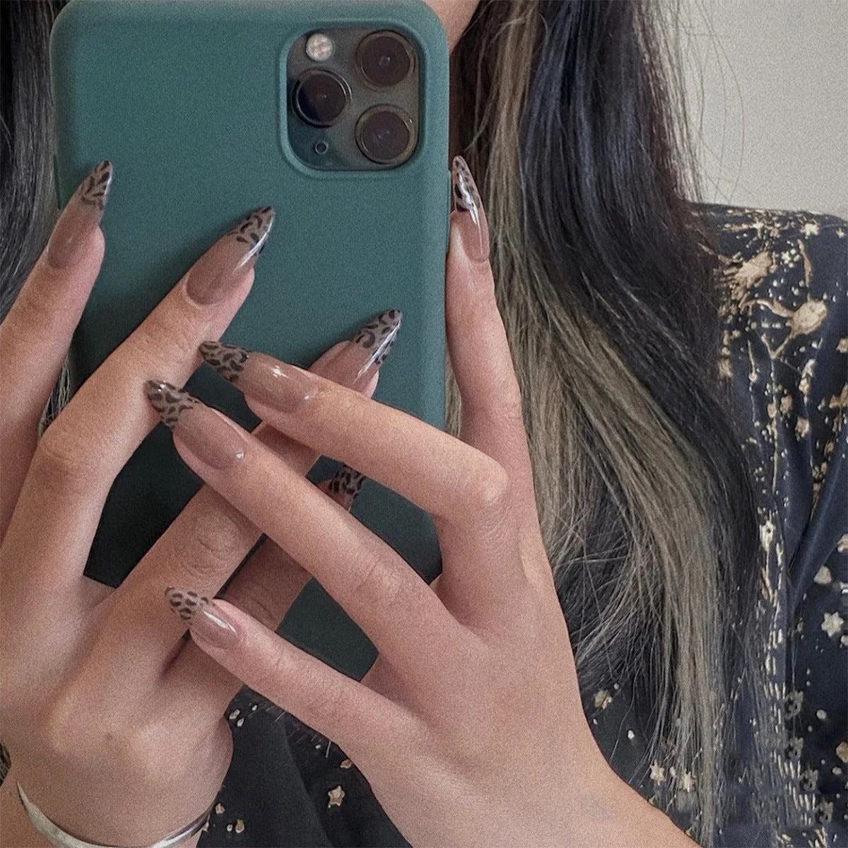 Winter Fake Nails Set 10 Pieces