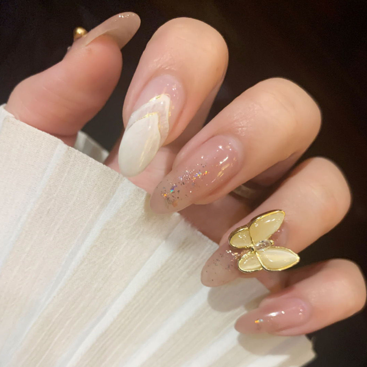 Beautiful Natural Nail Set 10 Pieces