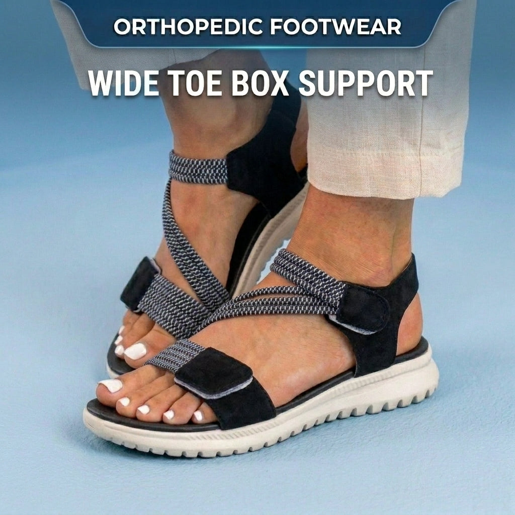 Orthopedic Elastic Sport Sandals - Dual-Strap Buckle Design