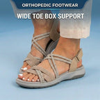 Orthopedic Woven Sandals - Braided Strappy Design & Textured Multi-Band Support