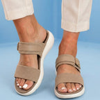 Orthopedic Canvas Sandals - Double Strap Buckle Design & Contoured Footbed