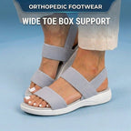 Orthopedic Mesh Sport Rocker Sandals - Slip-On Elastic Straps