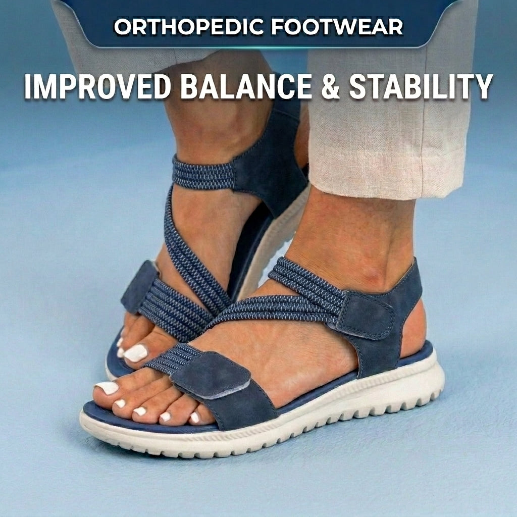Orthopedic Elastic Sport Sandals - Dual-Strap Buckle Design
