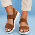 Orthopedic Mesh Sport Rocker Sandals - Slip-On Elastic Straps