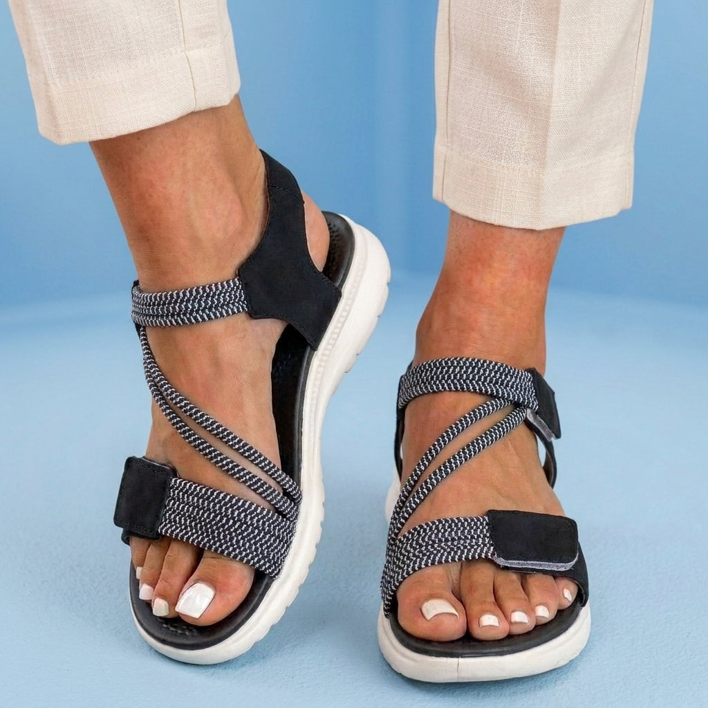 Orthopedic Elastic Sport Sandals - Dual-Strap Buckle Design