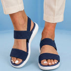 Orthopedic Mesh Sport Rocker Sandals - Slip-On Elastic Straps