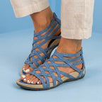 Orthopedic Gladiator Sandals - Multi-Strap Ankle Design