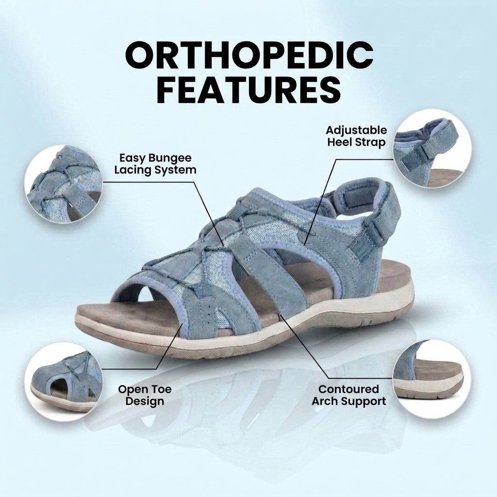 Orthopedic Sport Mesh Sandals - Multi-Strap Adjustable Design - 89.99