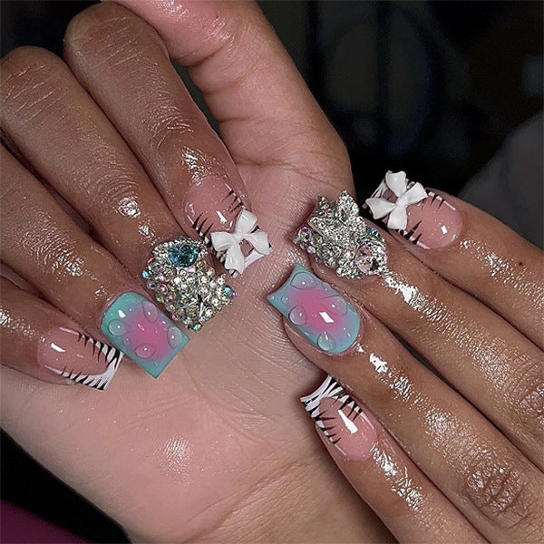 Stunning Holographic Nail Set 10 Pieces