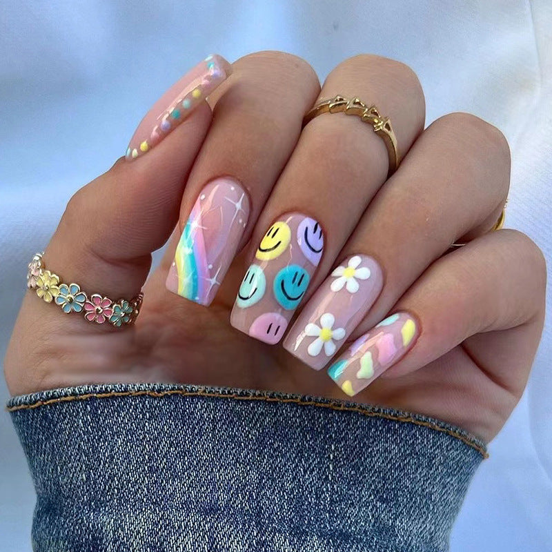 Stunning Floral Nail Set 10 Pieces
