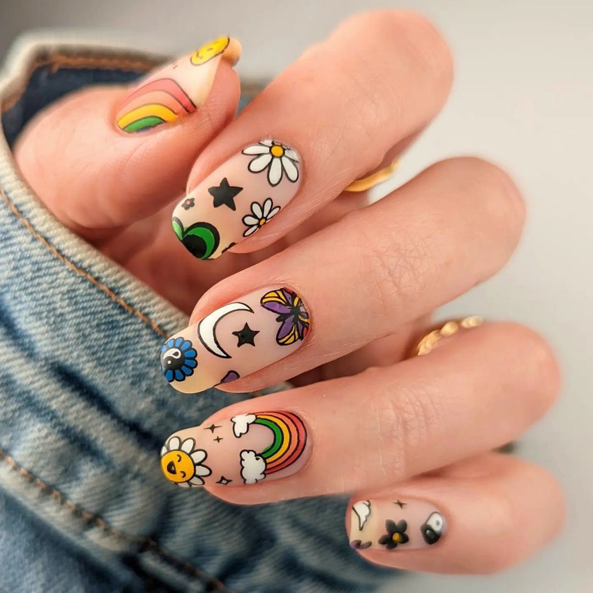 Modern Designer Nail Set 10 Pieces