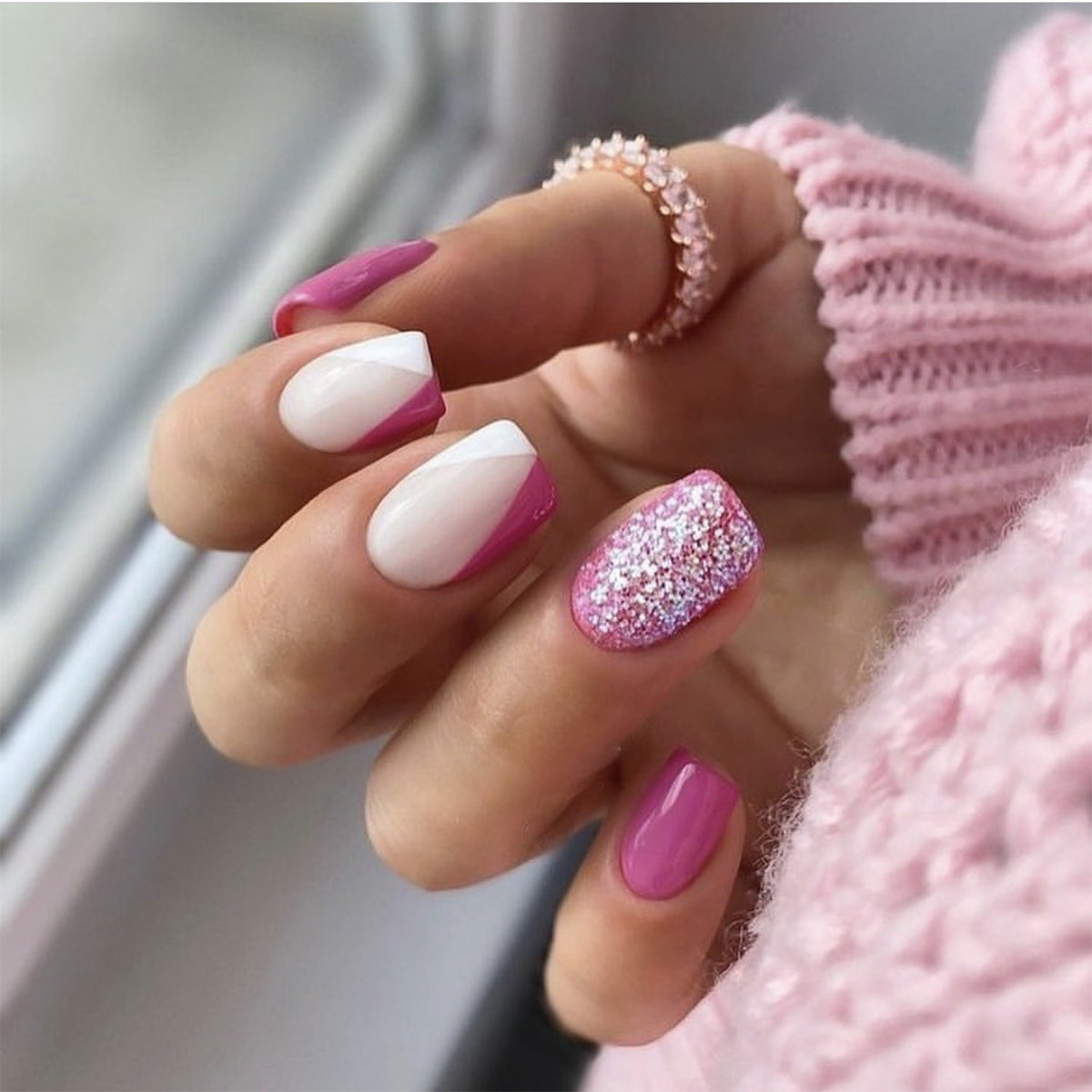 Marble Designer Nail Set 10 Pieces