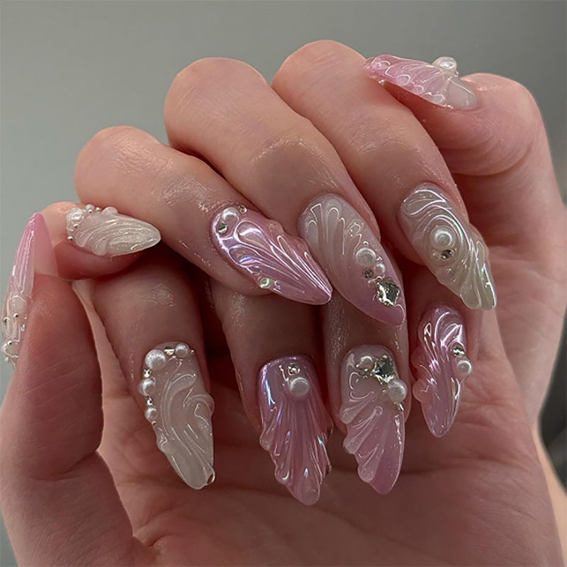 Natural Fake Nails Set 10 Pieces