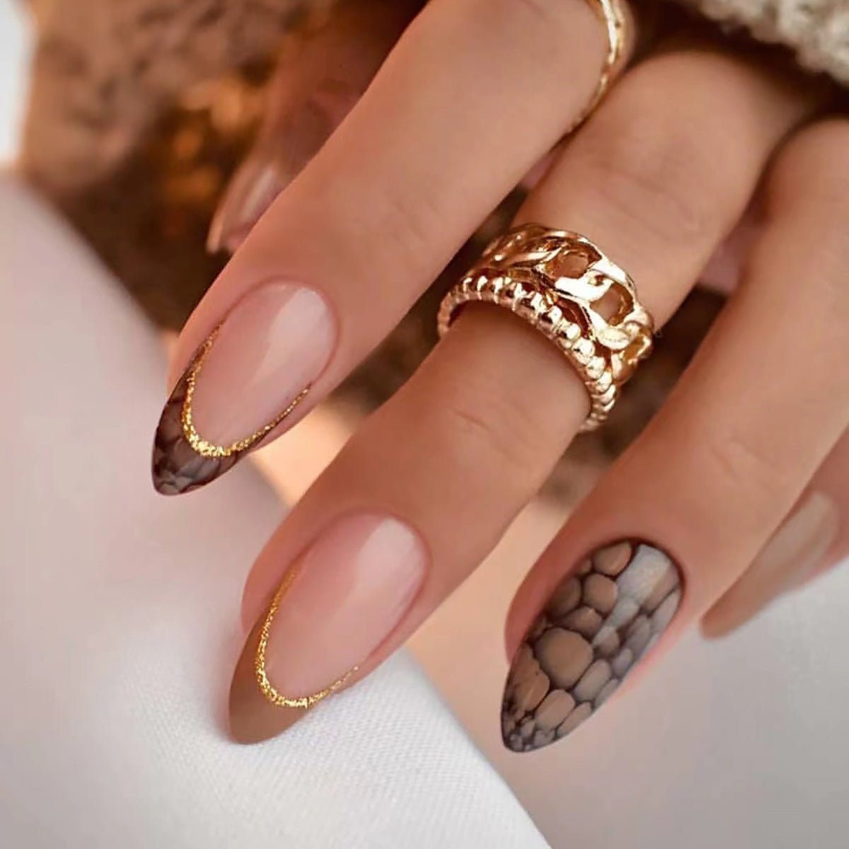 Crystal Fake Nails Set 10 Pieces