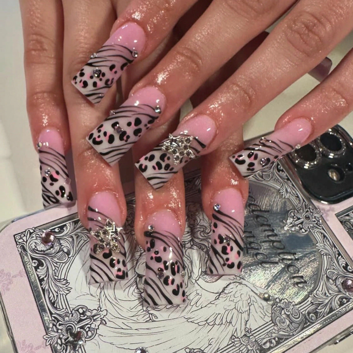 Festive Designer Nail Set 10 Pieces
