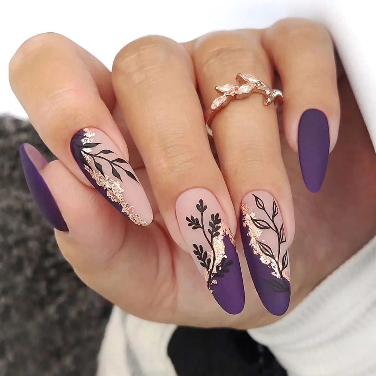 Elegant Fake Nails Set 10 Pieces