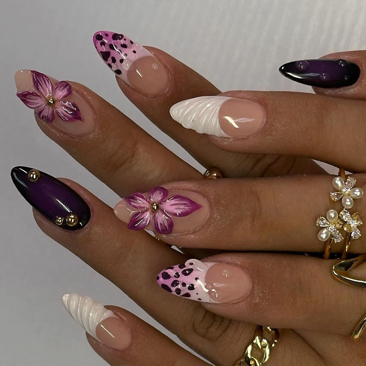 Gothic Fake Nails Set 10 Pieces