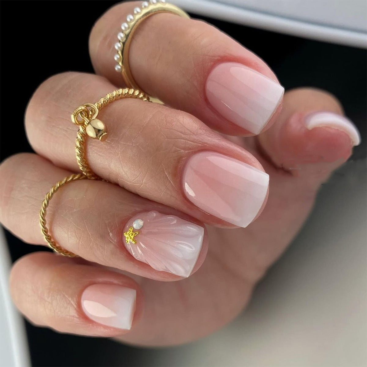 Nude Fake Nails Set 10 Pieces