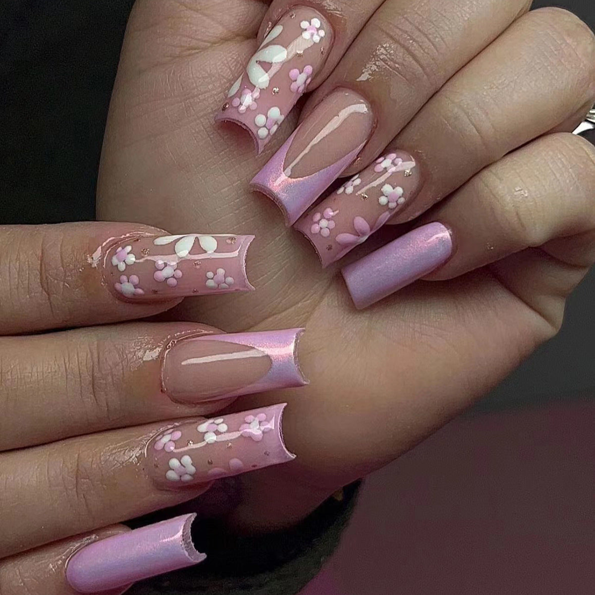 Glitter Press-On Nails 10 Pieces