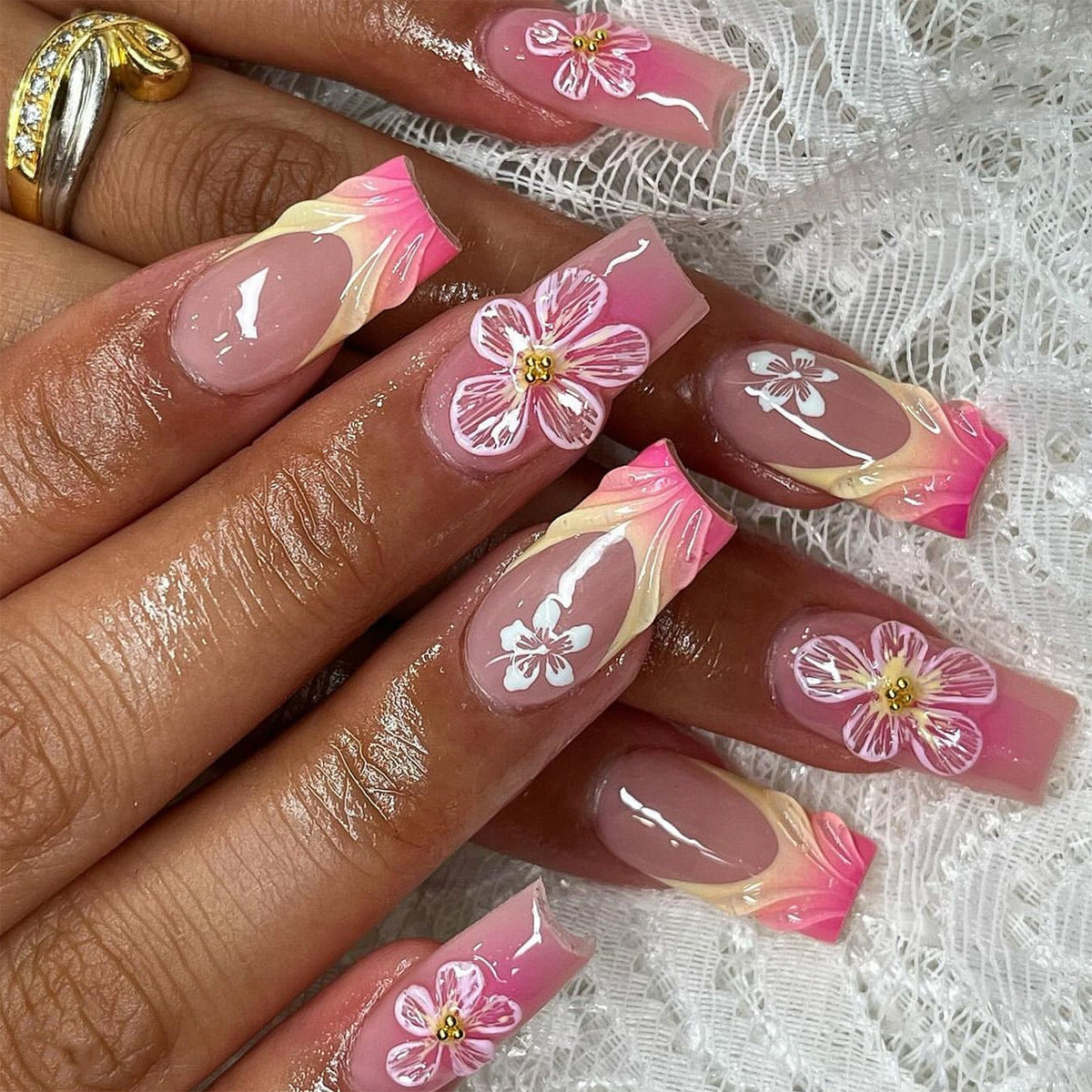 French Nail Set 10 Pieces