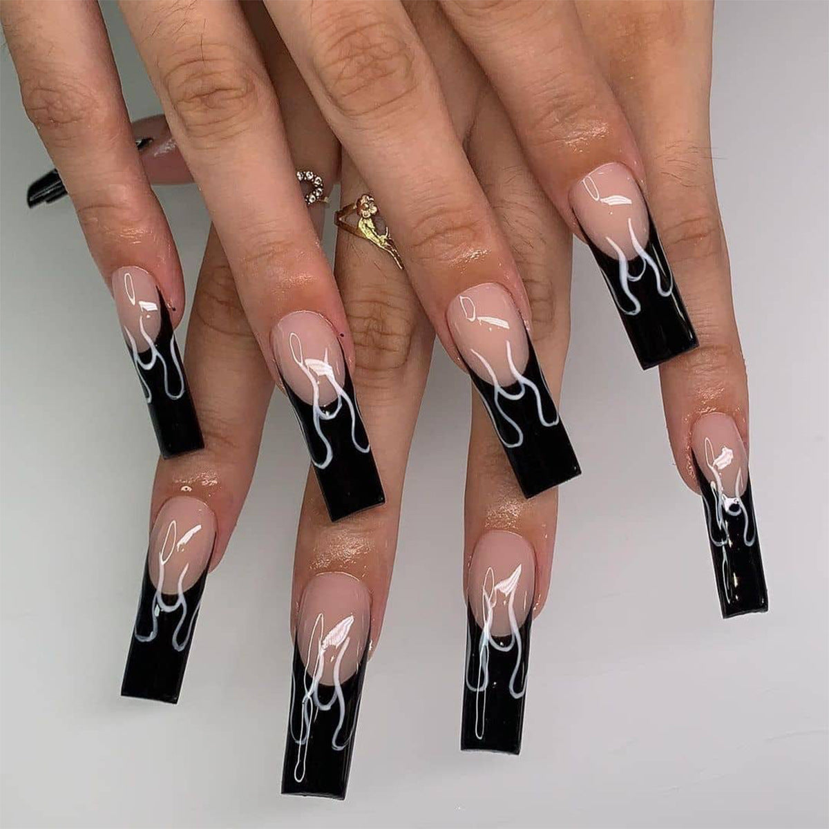 Abstract Fake Nails Set 10 Pieces
