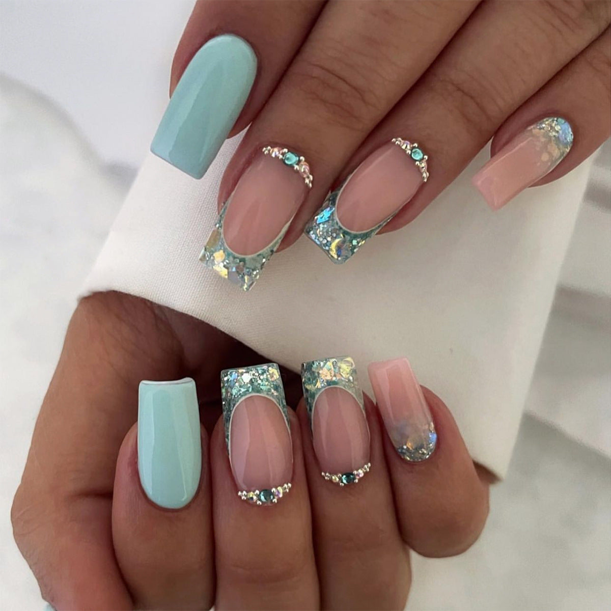 Holographic Nail Set 10 Pieces