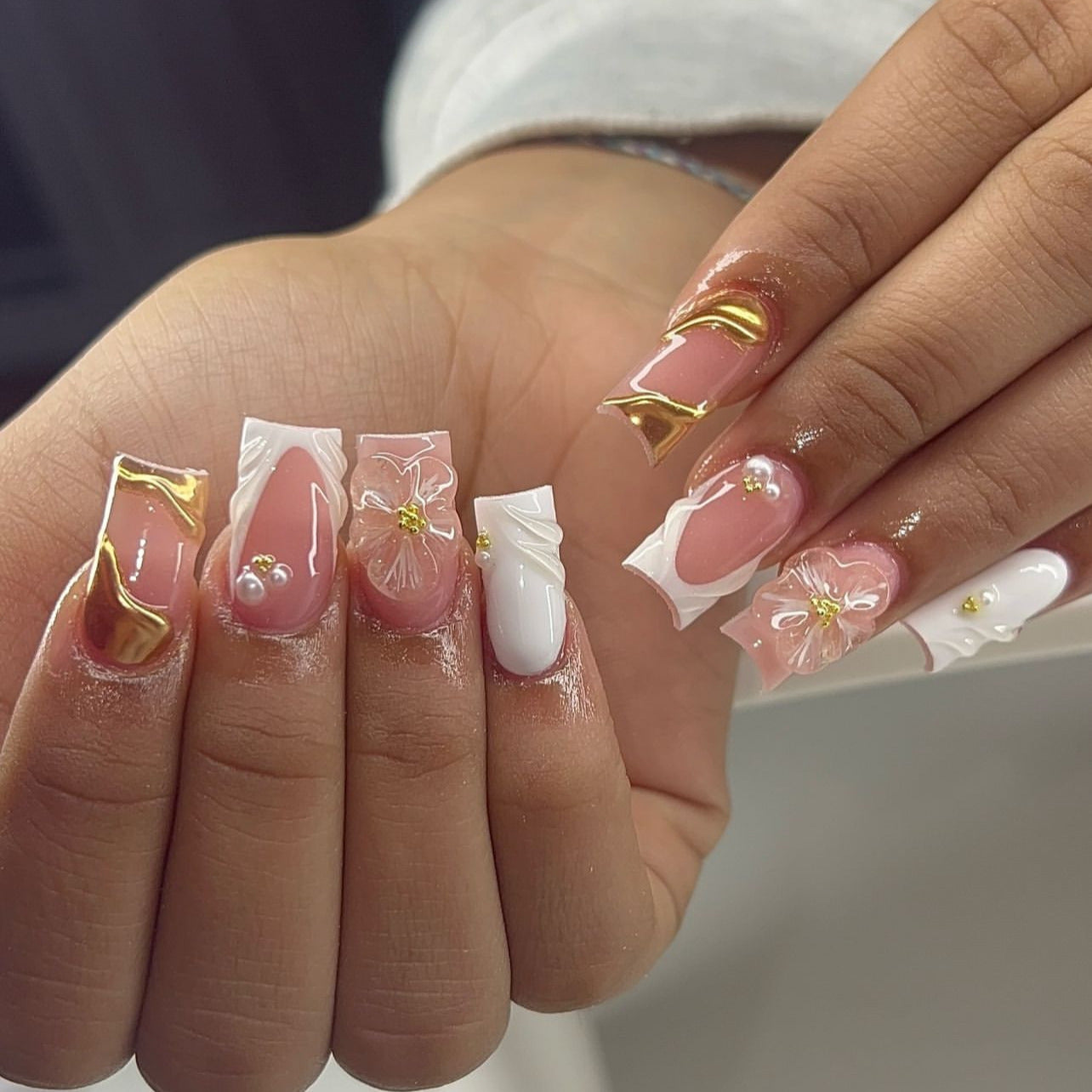 Stunning Holographic Nail Set 10 Pieces