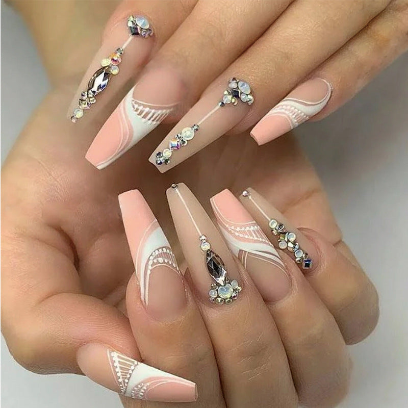 Handcrafted Glitter Nail Set 10 Pieces