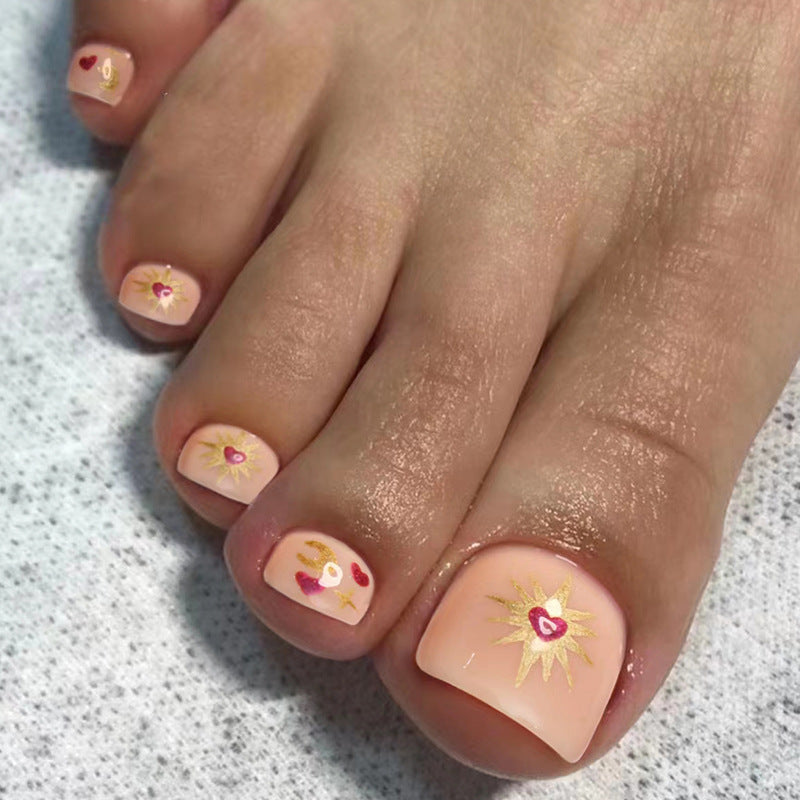 Floral Fake Nails Set 10 Pieces