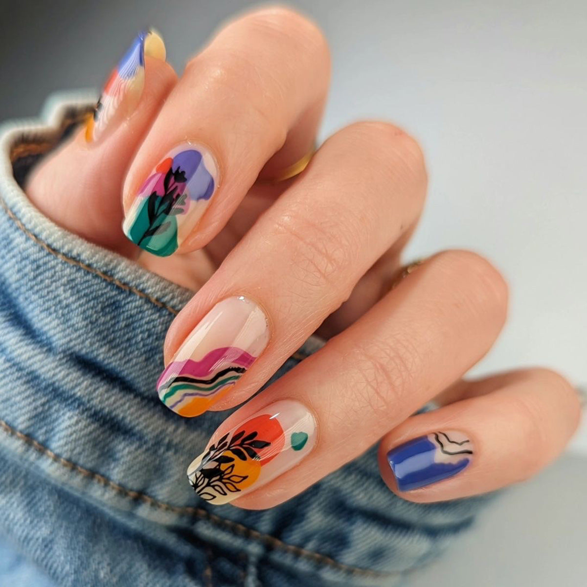 Beautiful Natural Nail Set 10 Pieces