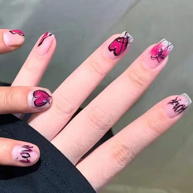 Handcrafted Glitter Nail Set 10 Pieces