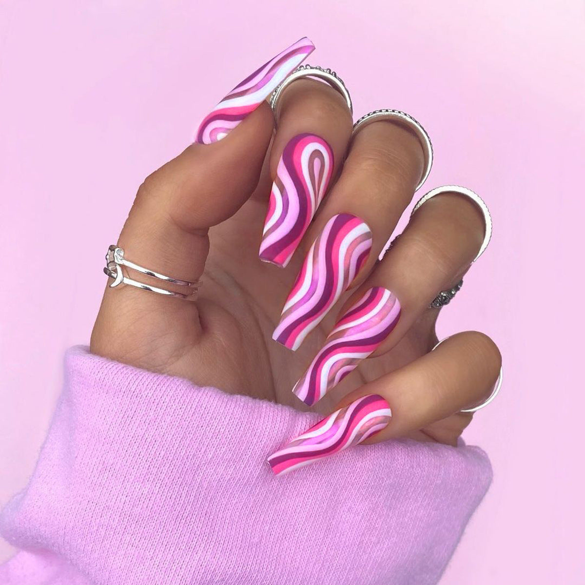 Festive Designer Nail Set 10 Pieces