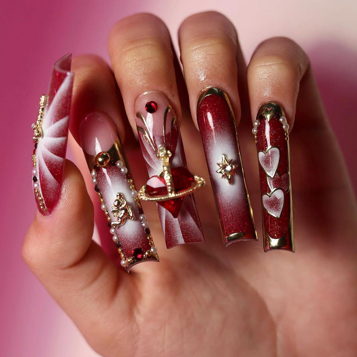 Beautiful Pearl Nail Set 10 Pieces