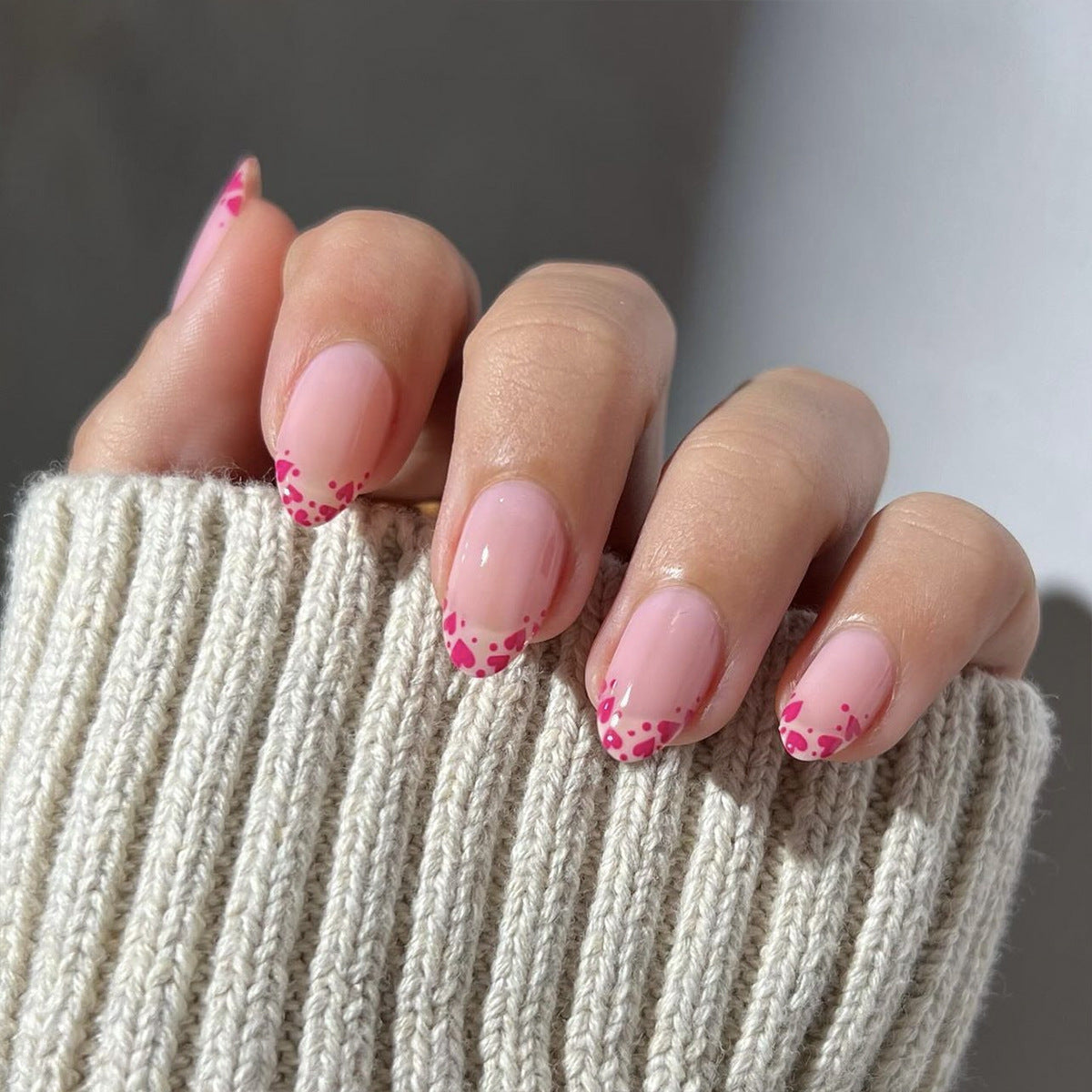Valentine Fake Nails Set 10 Pieces