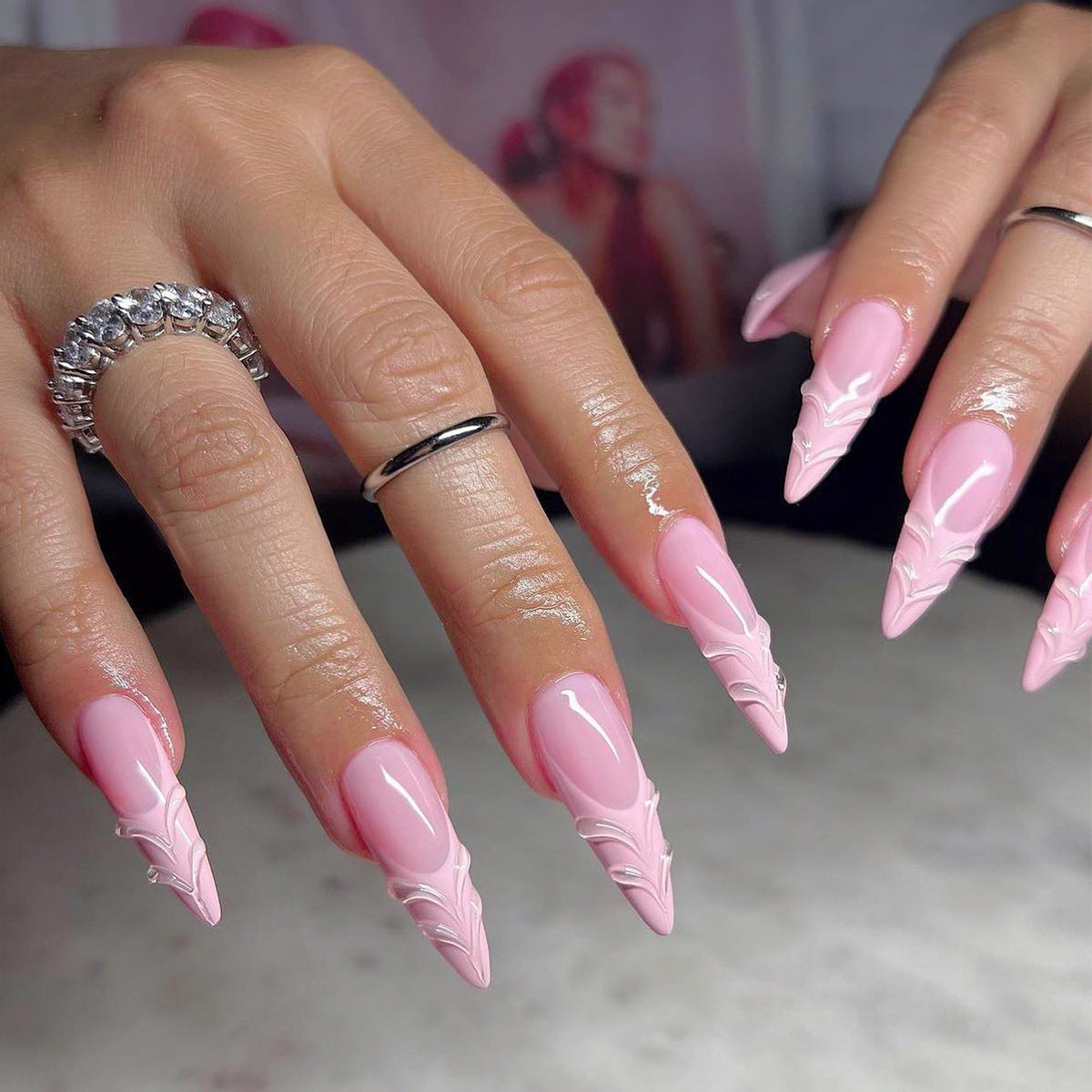 Pearl Designer Nail Set 10 Pieces
