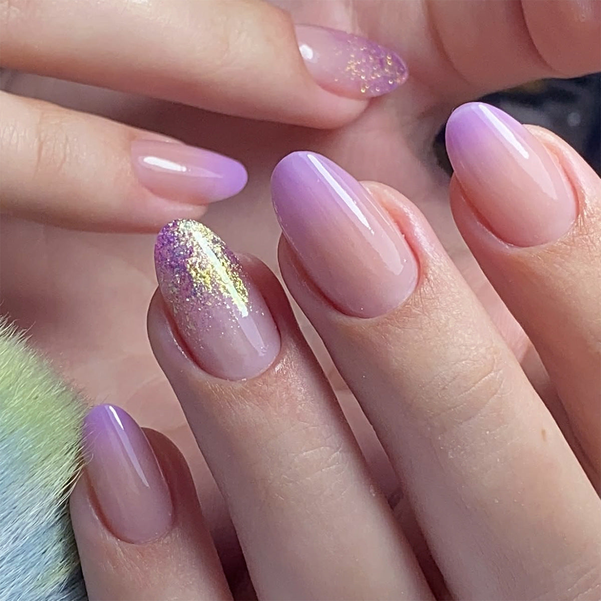 Glossy Fake Nails Set 10 Pieces