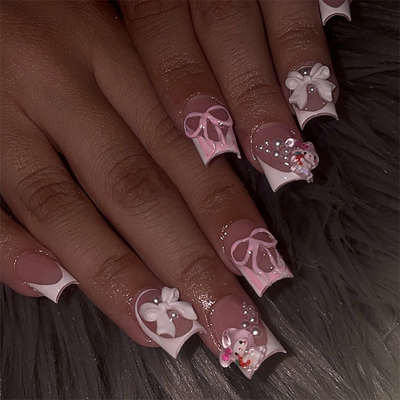 Festive Fake Nails Set 10 Pieces