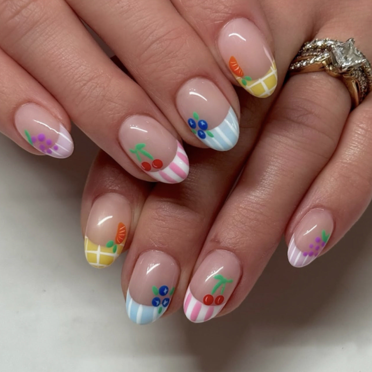 Winter Fake Nails Set 10 Pieces