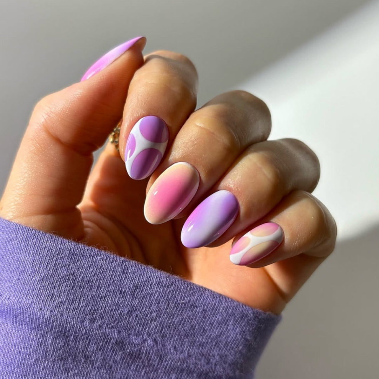 Handcrafted Ombre Nail Set 10 Pieces