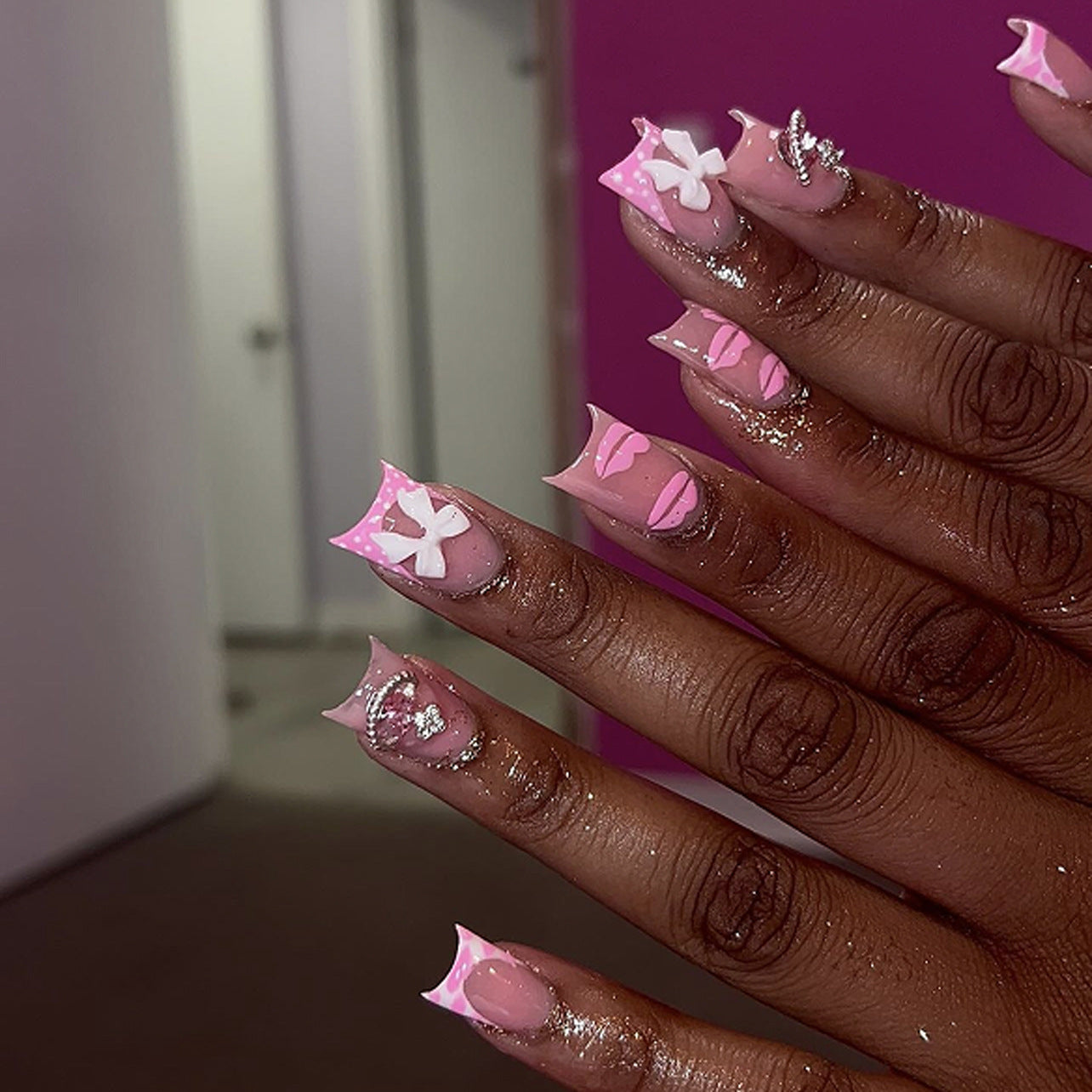 Abstract Designer Nail Set 10 Pieces