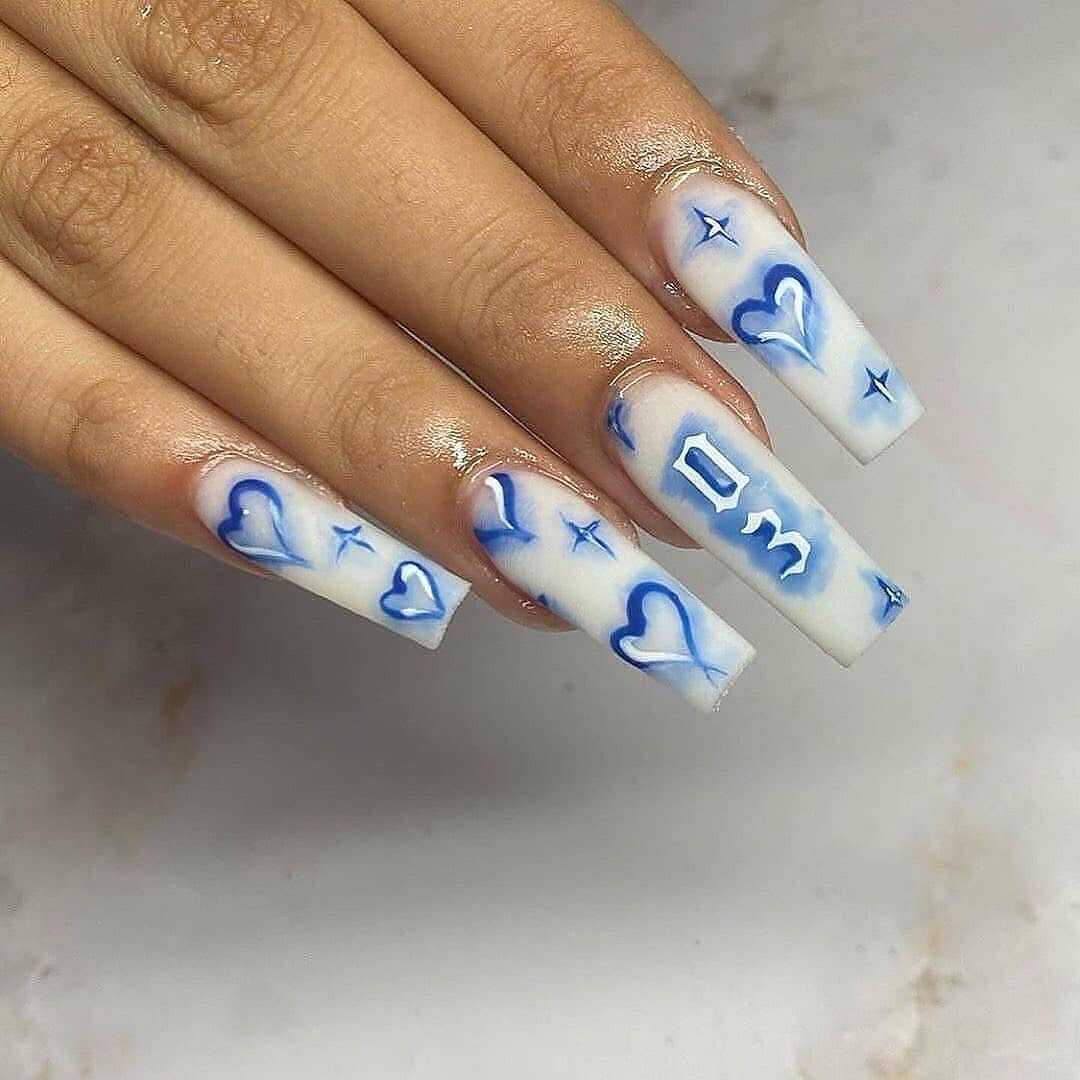 Winter Fake Nails Set 10 Pieces