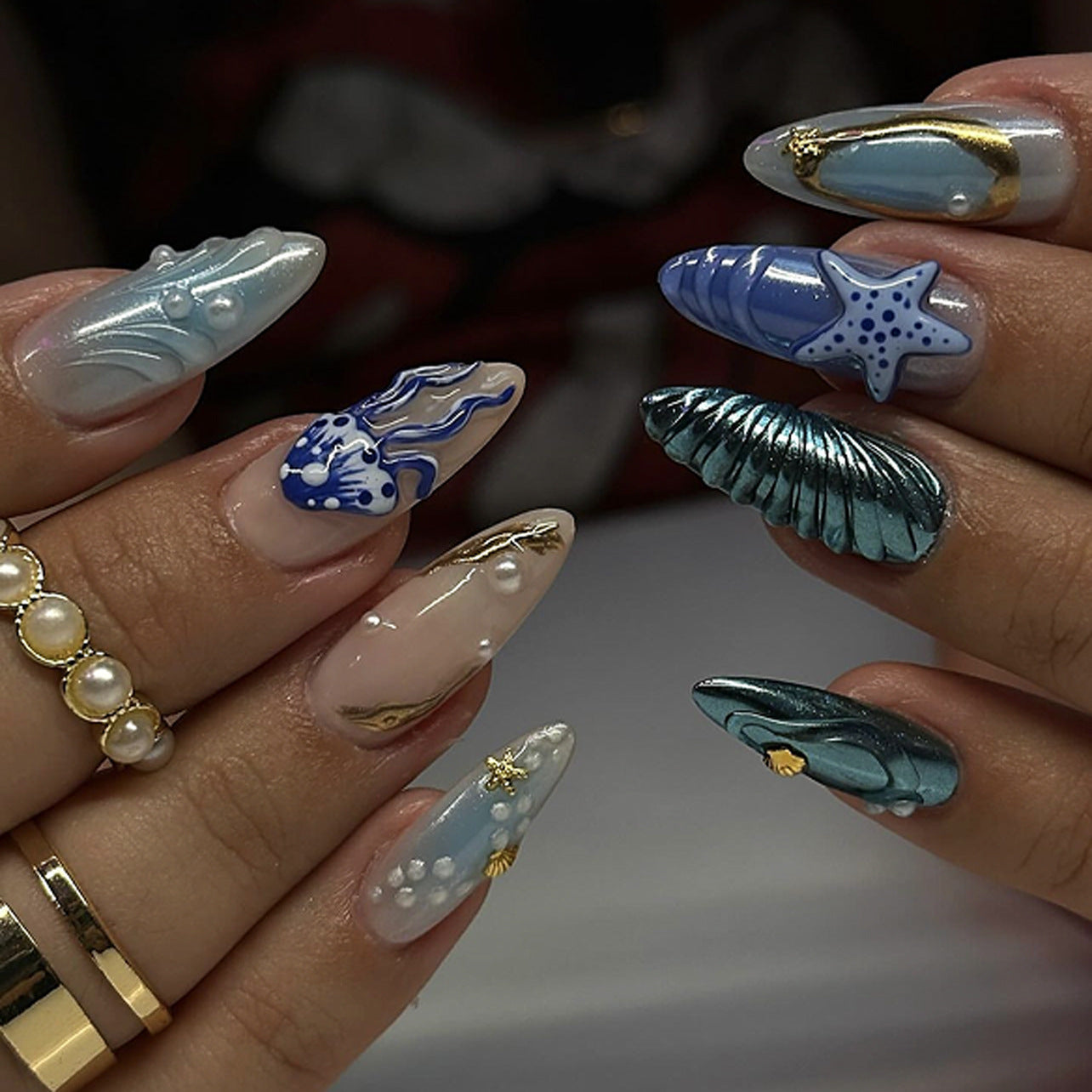 Classic Fake Nails Set 10 Pieces