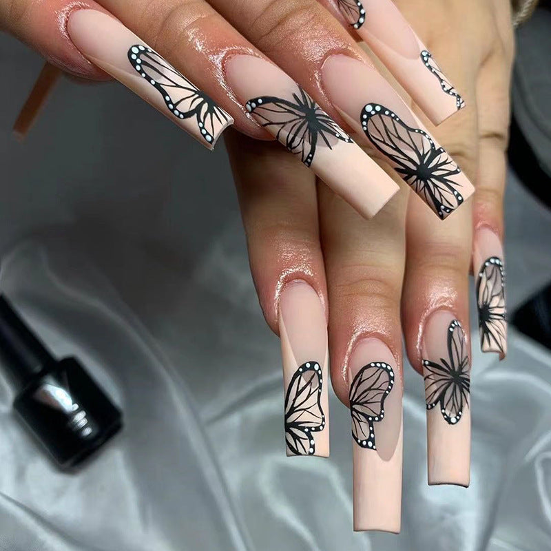 Pearl Fake Nails Set 10 Pieces