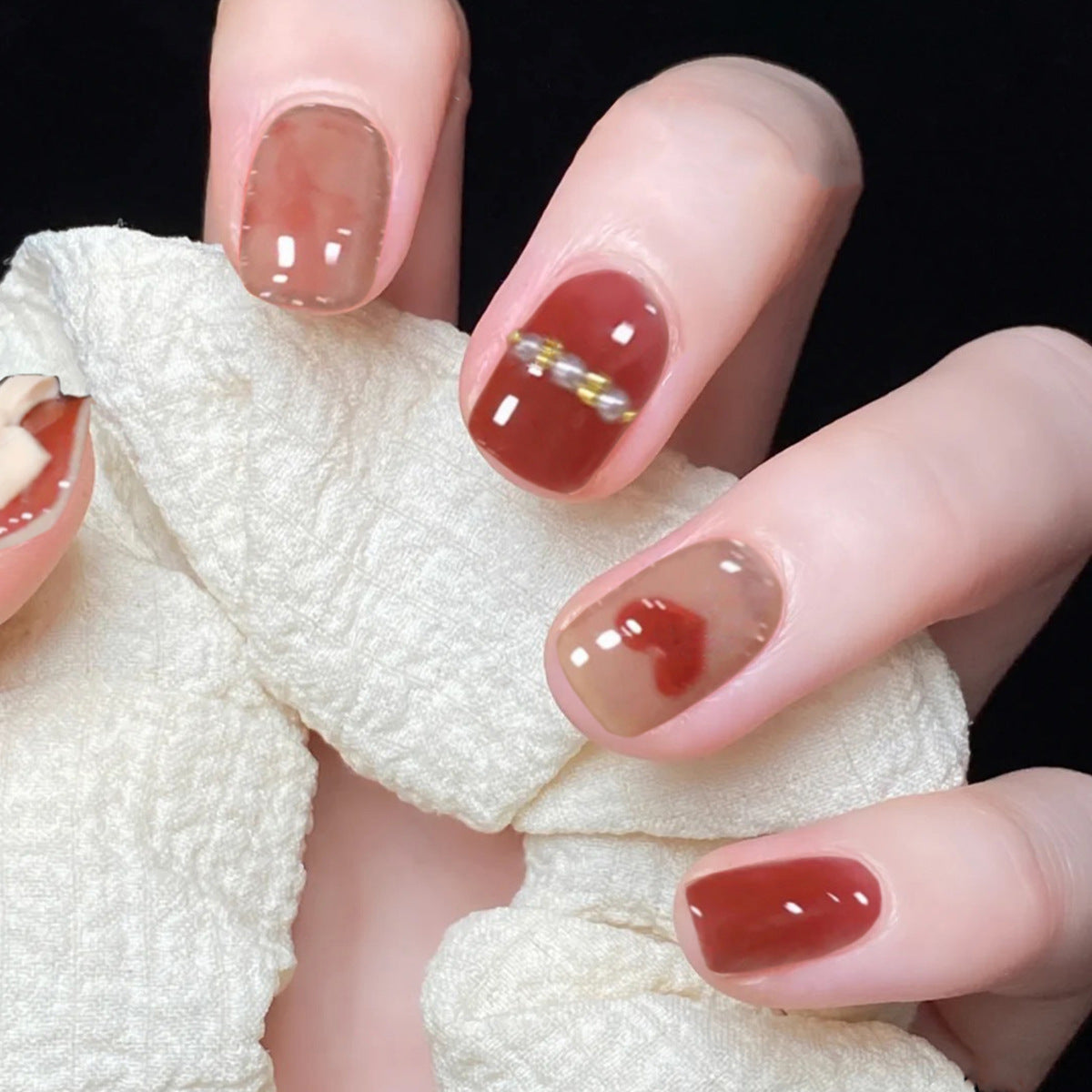Handcrafted Glossy Nail Set 10 Pieces