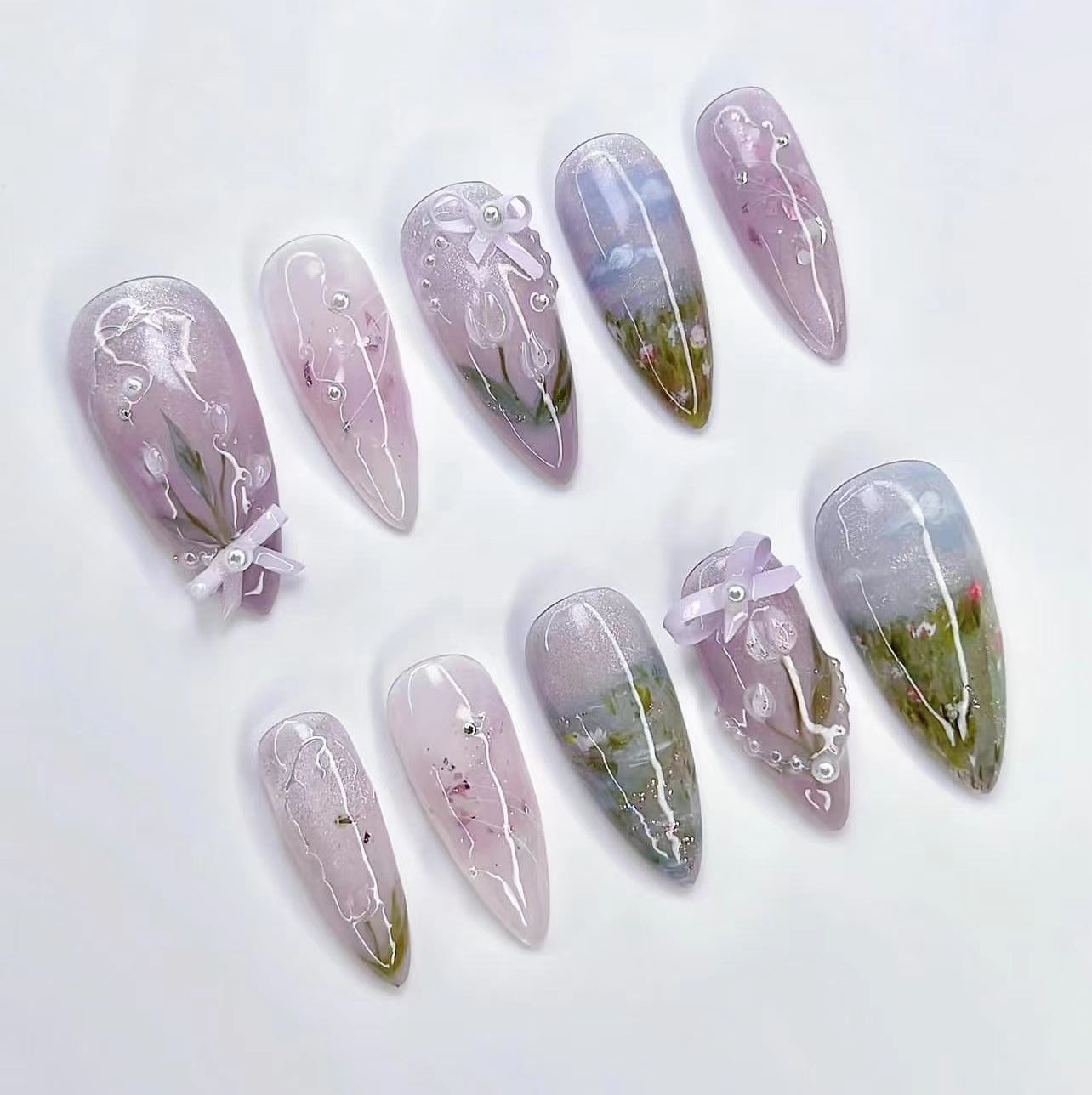 Handcrafted Bold Nail Set 10 Pieces